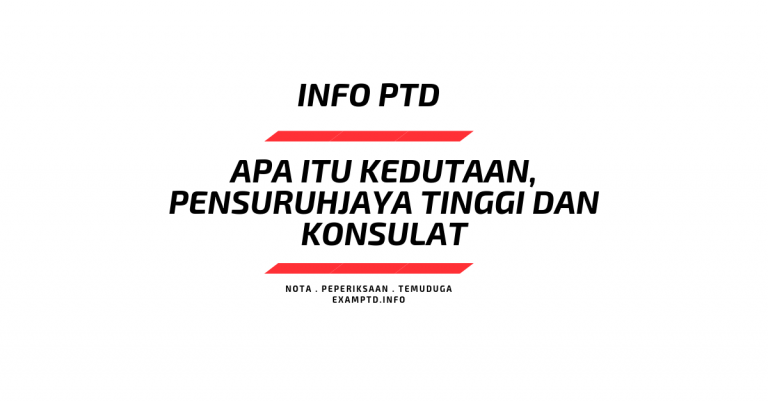 Apa Itu Kedutaan, Pensuruhjaya Tinggi dan Konsulat?